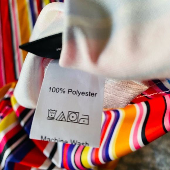 SHEIN Striped Notched Bodycon Dress Sleeveless Multicolor - Size L - Picture 5 of 11